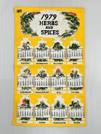 1979年 キッチン ティータオル カレンダー vintage USA ヨーロッパ ヴィンテージ