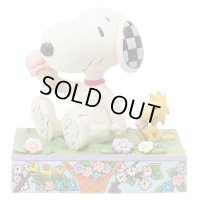 [新品雑貨] JIM SHORE ジムショア スヌーピー ウッドストック アイスクリーム PEANUTS 置物 フィギュア USA
