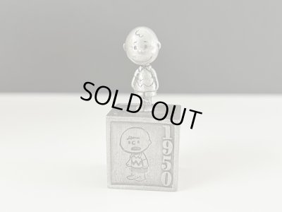 画像1: HALLMARK チャーリーブラウン 箱付き PEANUTS GALLERY 2000年 pewter フィギュア オールド USA ヴィンテージ スヌーピー