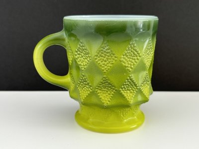 画像3: ファイヤーキング キンバリー 緑 グリーン グラデーション マグカップ Fire-king USA ヴィンテージ