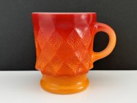 ファイヤーキング キンバリー 赤 オレンジ マグカップ Fire-king USA ヴィンテージ