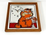 ガーフィールド Garfield ヴィンテージ ミラー ウォールクロック 1980's USA 壁掛け時計 