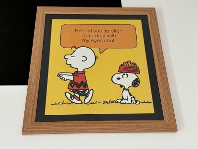 画像2: 1983年 スヌーピー チャーリーブラウン フレーム ポスター USA SNOOPY ピーナッツ PEANUTS ヴィンテージ