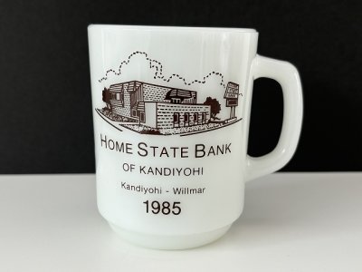 画像1: 1985年 ファイヤーキング アドバタイジング アドマグ 9oz 9オンス USA ヴィンテージ Fire-king