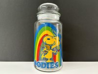 Lサイズ ヴィンテージ スヌーピー GOODIES ガラス キャニスター アンカーホッキング vintage SNOOPY