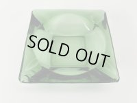 アンカーホッキング スペアミントグリーン スクエア アシュトレイ Mサイズ 灰皿 ファイヤーキング 1960's 1970's vintage ashtray