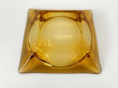 画像4: アンカーホッキング ハニーゴールド スクエア アシュトレイ Mサイズ 灰皿 ファイヤーキング 1960's 1970's vintage ashtray