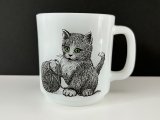 グラスベイク CAT キャット 猫 ネコ ねこ マグ ヴィンテージ Glasbake