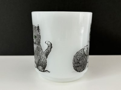 画像2: グラスベイク CAT キャット 猫 ネコ ねこ マグ ヴィンテージ Glasbake