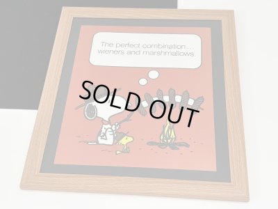 画像1: 1983年 スヌーピー ウッドストック ビーグルスカウト フレーム ポスター USA SNOOPY ピーナッツ PEANUTS ヴィンテージ