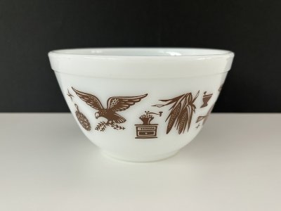 画像1: オールドパイレックス アーリーアメリカン ミキシングボウル Sサイズ OLD PYREX USA ヴィンテージ