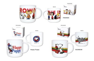 画像1: [新品雑貨]　PEANUTS GLASS MUG スヌーピー 耐熱ガラスマグ