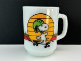 ファイヤーキング スヌーピー スケートボード スケボー マグカップ USA ヴィンテージ PEANUTS Fire-king SNOOPY