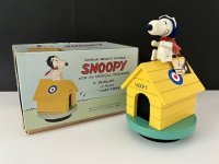激レア 貴重なタグ、箱付き 1960's 1970's Schmid ヴィンテージ スヌーピー フライングエース オルゴール MUSIC BOX SNOOPY PEANUTS