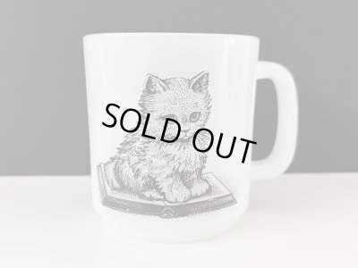 画像1: グラスベイク CAT キャット 猫 ネコ ねこ マグ ヴィンテージ Glasbake