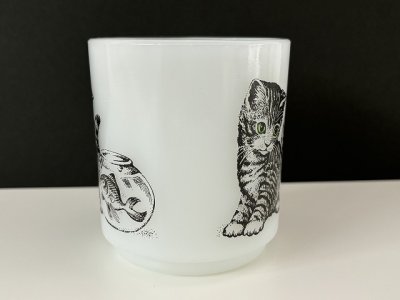 画像2: グラスベイク CAT キャット 猫 ネコ ねこ マグ ヴィンテージ Glasbake