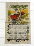 1979年 キッチン ティータオル カレンダー vintage USA ヨーロッパ ヴィンテージ