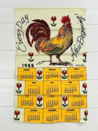 1988年 キッチン ティータオル カレンダー vintage USA ヨーロッパ ヴィンテージ