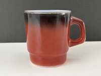 ファイヤーキング スタッキング 2トーン カラーマグ ブラウンストーン brownstone Fire-king USA ヴィンテージ