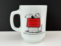 ファイヤーキング スヌーピー モーニングアレルギー マグカップ USA ヴィンテージ Fire-king SNOOPY PEANUTS