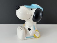 1970s Determined スヌーピー テニス 貯金箱 BANK PEANUTS ビンテージ USA