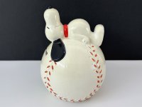 1970's Determined社製 ヴィンテージ スヌーピー スポーツ ベースボール 野球 貯金箱 vintage USA SNOOPY