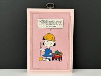 ヴィンテージ スヌーピー ルーシー 1980's HALLMARK WALL PLAQUE 壁掛け 飾り SNOOPY PEANUTS MADE IN USA