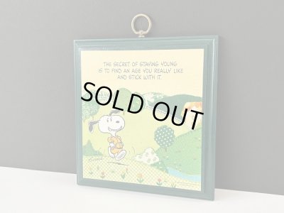 画像1: ヴィンテージ スヌーピー 1980's HALLMARK WALL PLAQUE 壁掛け 飾り SNOOPY PEANUTS MADE IN USA