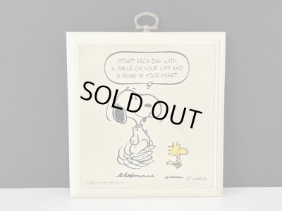 画像2: ヴィンテージ スヌーピー 1980's HALLMARK WALL PLAQUE 壁掛け 飾り SNOOPY PEANUTS MADE IN USA