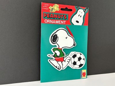 画像2: 未使用 デッドストック ヴィンテージ スヌーピー サッカー WOOD ウッド オーナメント SNOOPY PEANUTS USA