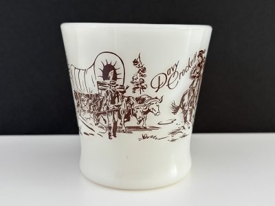 画像2: ファイヤーキング デイビークロケット Dハンドルマグ アイボリー マグ ヴィンテージ 1950s Fire-king ディズニー