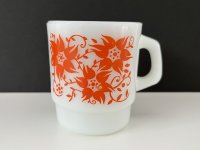 ファイヤーキング フラワーモチーフ Fire-king USA ヴィンテージ