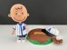 画像1: チャーリーブラウン ベースボール 野球 フィギュア ドール USA SNOOPY スヌーピー オールド ヴィンテージ (1)