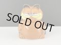 USA ヴィンテージ ENESCO ガーフィールド つまようじ入れ 綿棒入れ 小物入れ 置物 Garfield 1980s
