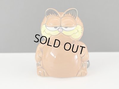 画像1: USA ヴィンテージ ENESCO ガーフィールド つまようじ入れ 綿棒入れ 小物入れ 置物 Garfield 1980s