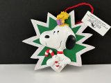デッドストック ヴィンテージ スヌーピー 壁掛け飾り WOOD ウッド オーナメント SNOOPY PEANUTS USA