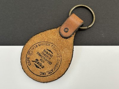 画像2: スヌーピー ヴィンテージ レザー キーホルダー USA AVIVA製 1970's 1980's vintage SNOOPY PEANUTS