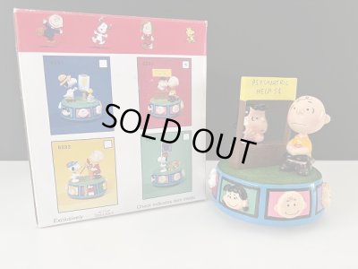 画像1: 1998年 Flambro ヴィンテージ チャーリーブラウン ルーシー オルゴール MUSIC BOX SNOOPY PEANUTS スヌーピー