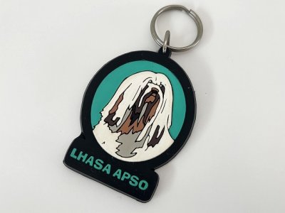 画像1: ヴィンテージ ドッグ 犬 ラサアプソ キーホルダー USA 