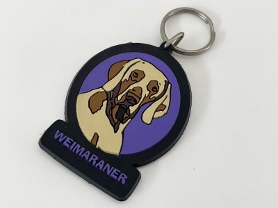 画像1: ヴィンテージ ドッグ 犬 ワイマラナー キーホルダー USA 