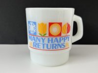 ファイヤーキング マクドナルド メニーハッピーリターンズ フォーシーズンズ マグカップ アドバタイジング Fire-king McDonald's USA ヴィンテージ