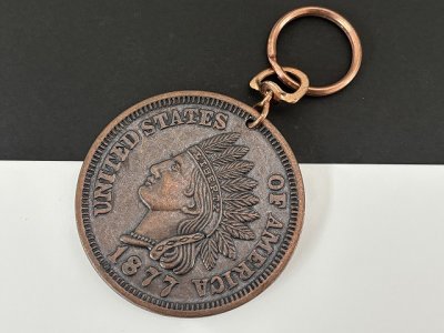 画像1: BIG! ヴィンテージ コインモチーフ キーホルダー USA 