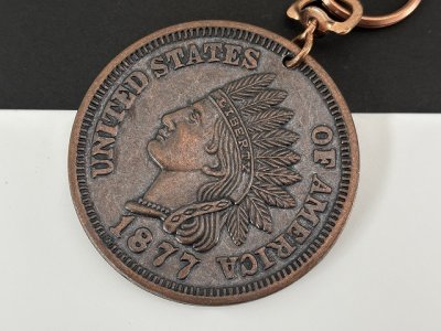画像2: BIG! ヴィンテージ コインモチーフ キーホルダー USA 