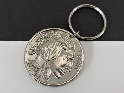 画像1: ヴィンテージ コインモチーフ キーホルダー USA 