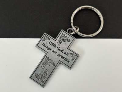 画像1: ヴィンテージ クロス 十字架 キーホルダー USA 