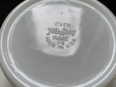 画像8: ファイヤーキング ダイヤ 緑 ボウル Fire-king ヴィンテージ USA