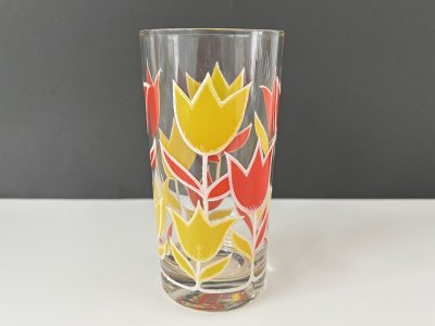 画像1: ヴィンテージ グラス タンブラー チューリップ USA