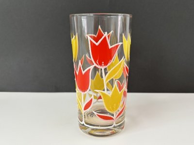 画像2: ヴィンテージ グラス タンブラー チューリップ USA