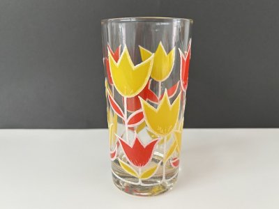 画像2: ヴィンテージ グラス タンブラー チューリップ USA