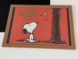 1988年 スヌーピー フレームポスター USA SNOOPY ピーナッツ PEANUTS